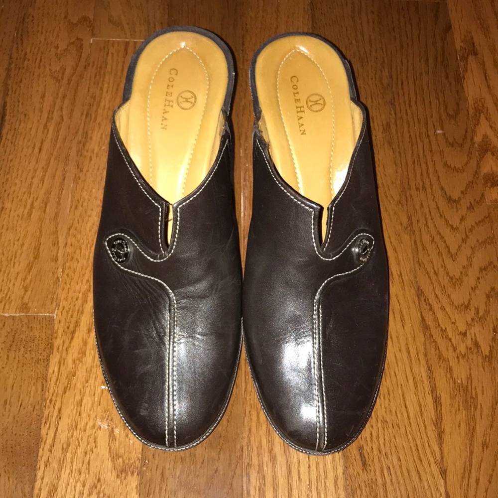 Cole Haan Slides - Brown Leather - Ladies 8.5